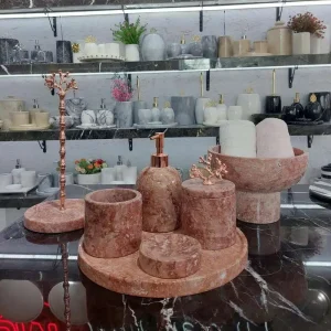 Sümeyra Marble Art Gloria Banyo Seti